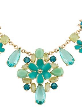 kate spade Turquoise and Mint Floral Statement Necklace